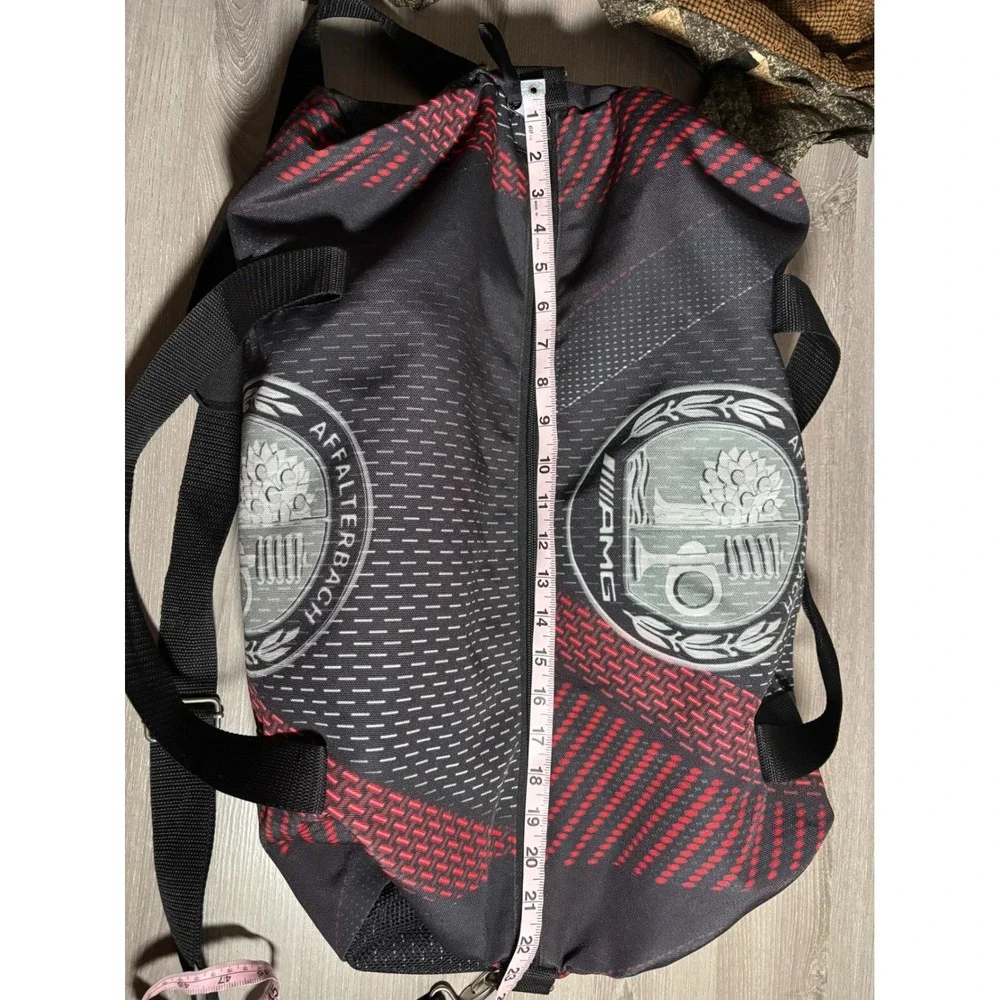 AMG Affalterbach Duffel Bag Black Red Graphic Travel Gym Bag Carry On